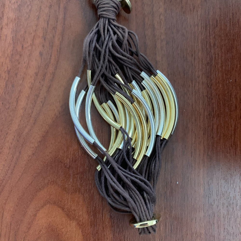 Gillian Julius silver/gold mix multi tubes bracelet